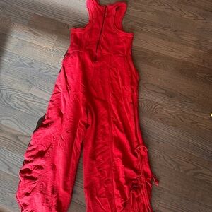 Anthropologie Daily Practice Red Jumpsuit